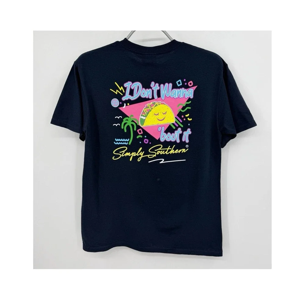 Simply Southern Youth Girls M Short Sleeve Graphic Tee T-Shirt 